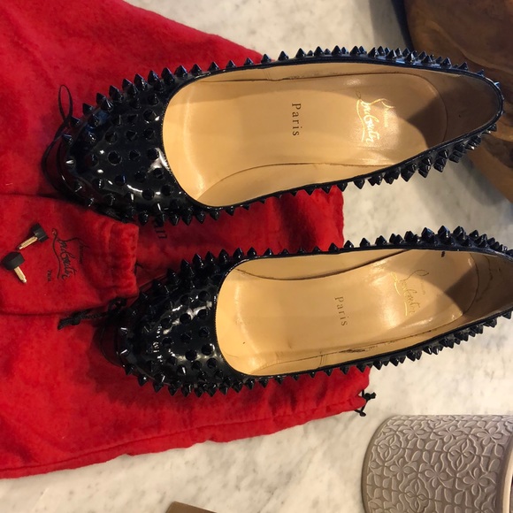 Christian Louboutin Bianca Spikes 140 Patent Soft - Picture 3 of 3